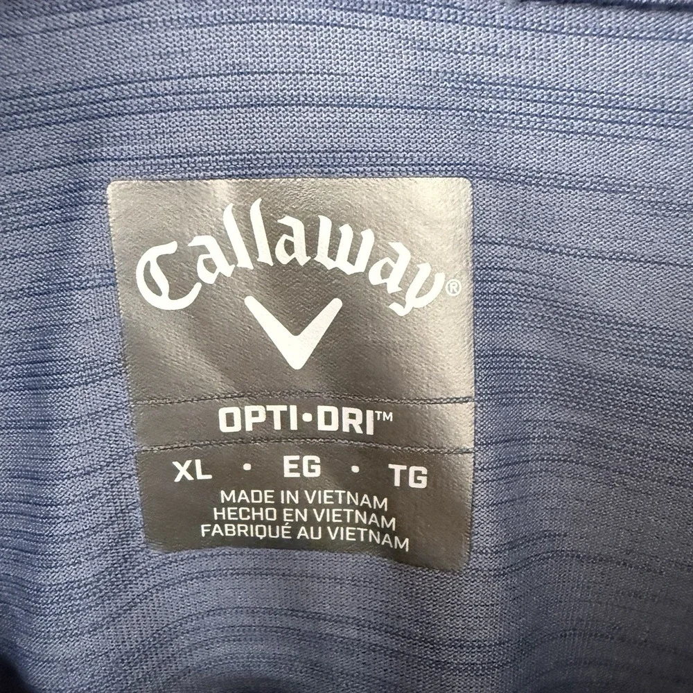 Callaway Polo Shirt‎ Mens Size X Large Blue Opti Dri Fit Golf Short Sleeve